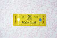 Book Club Admission Ticket Sticker