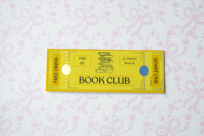 Book Club Admission Ticket Sticker