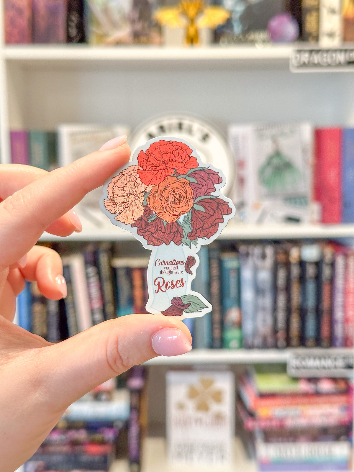 Burgundy & Blush Flower Sticker
