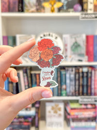 Burgundy & Blush Flower Sticker