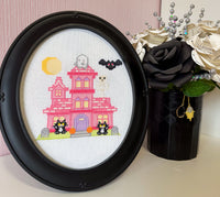 Cozy Haunted House Cross-Stitch Digital Pattern