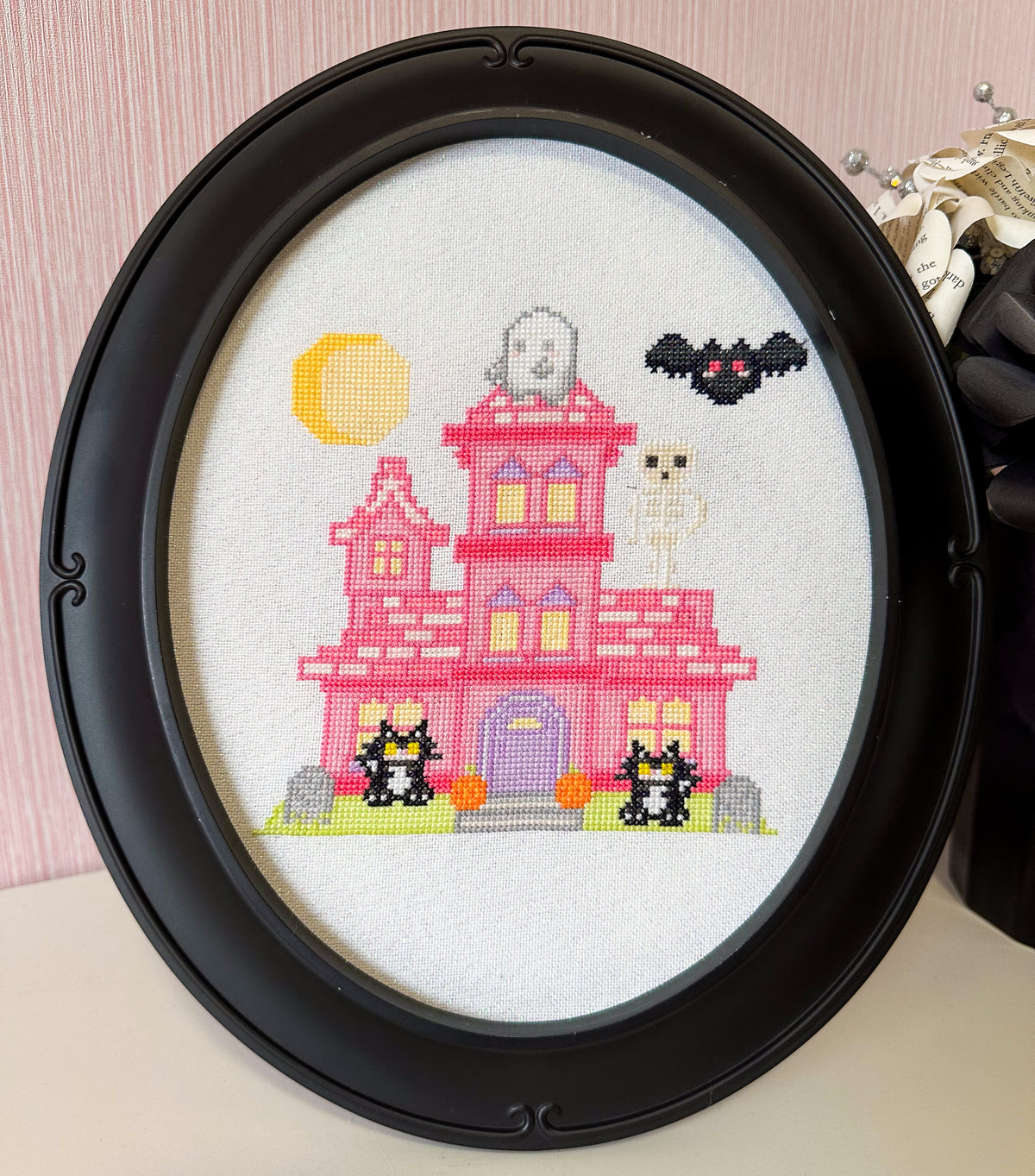 Cozy Haunted House Cross-Stitch Digital Pattern