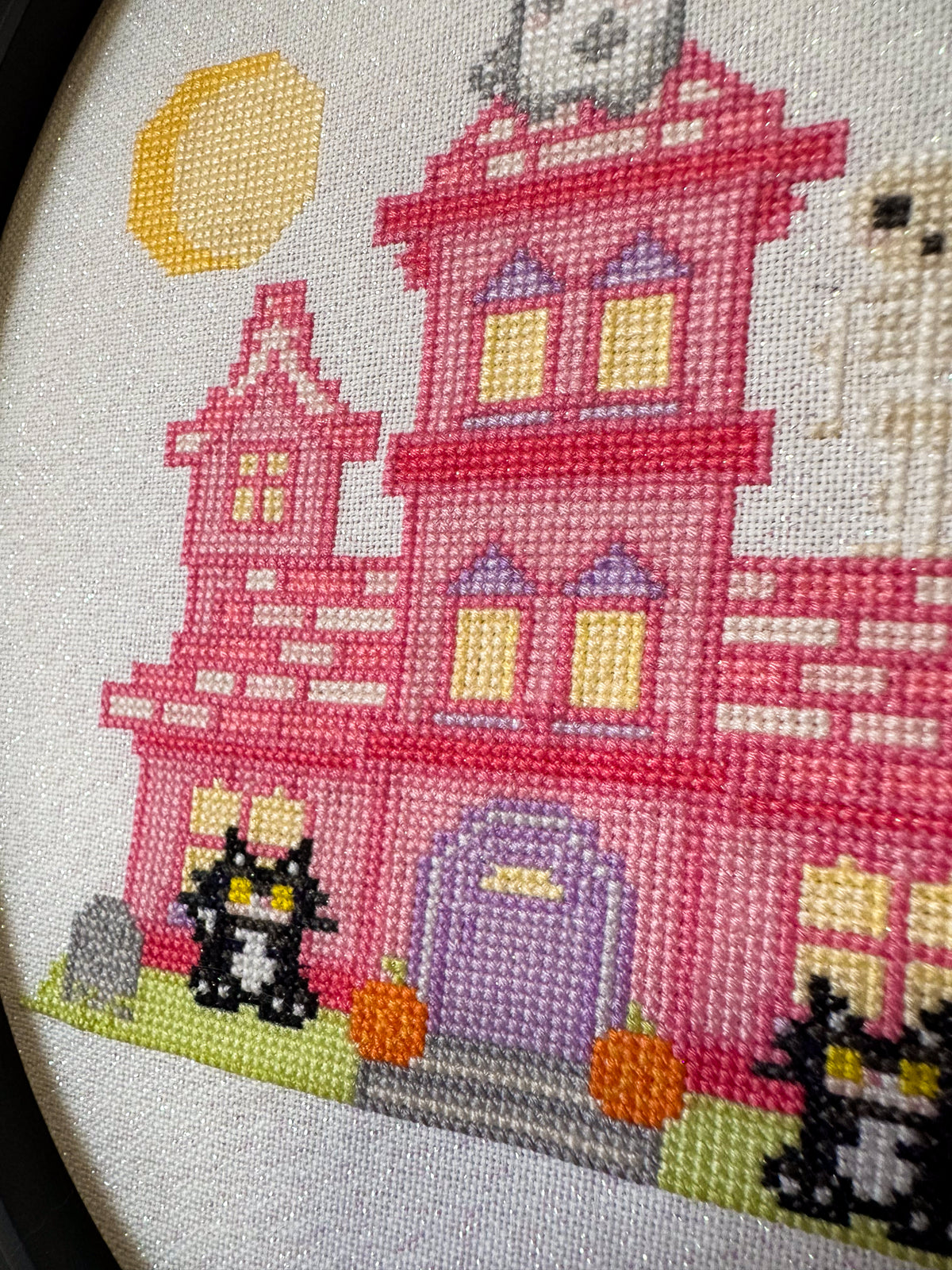 Cozy Haunted House Cross-Stitch Digital Pattern