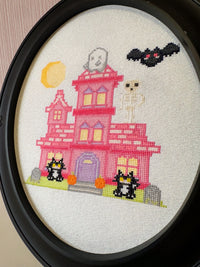 Cozy Haunted House Cross-Stitch Digital Pattern