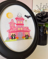 Cozy Haunted House Cross-Stitch Digital Pattern