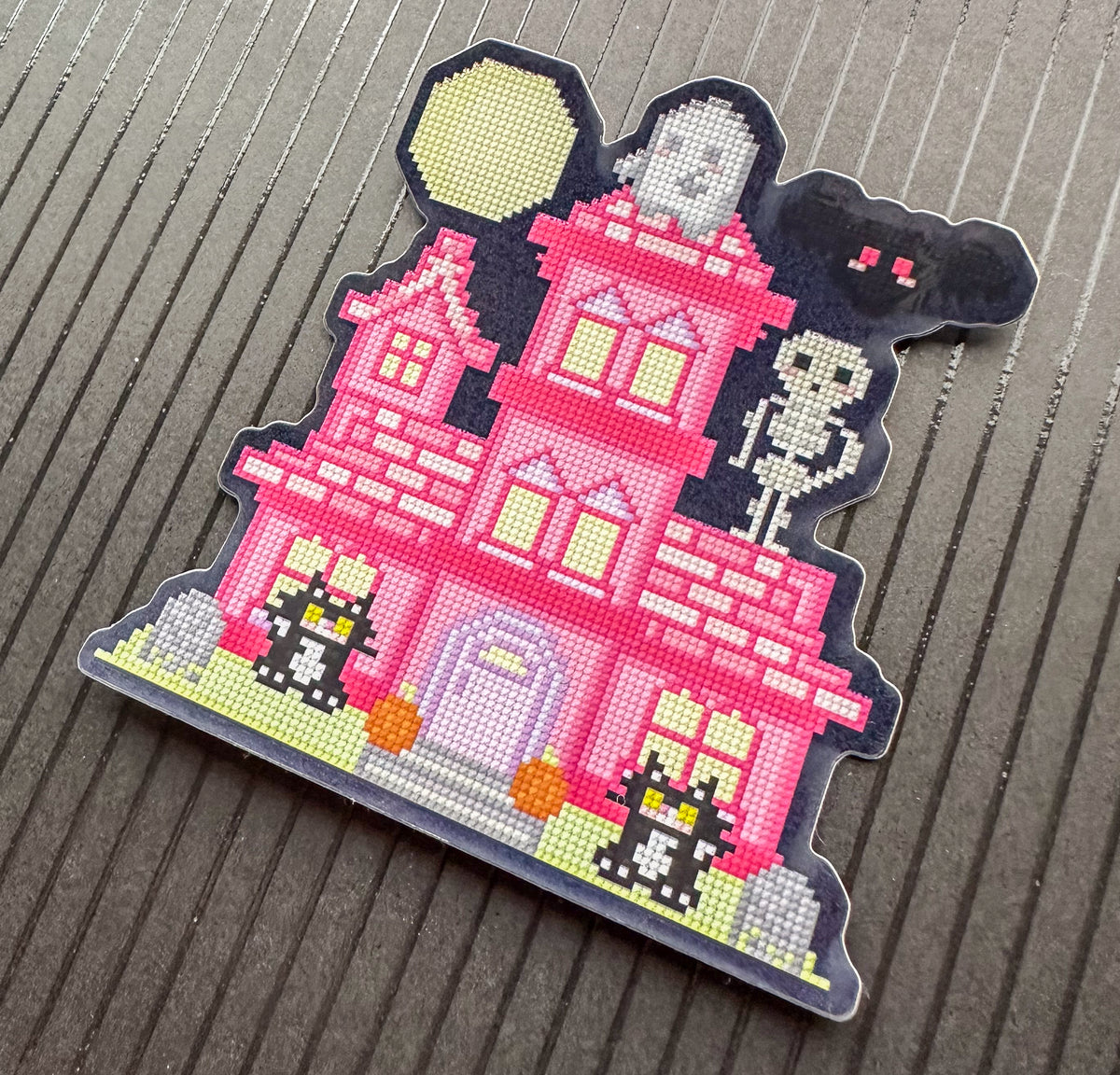 Cozy Halloween Haunted House Sticker | Cute Spooky Vinyl Sticker
