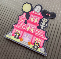 Cozy Halloween Haunted House Sticker | Cute Spooky Vinyl Sticker