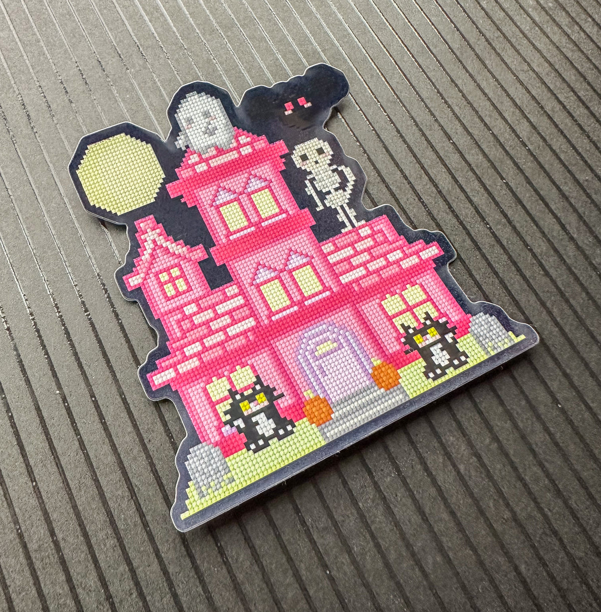 Cozy Halloween Haunted House Sticker | Cute Spooky Vinyl Sticker