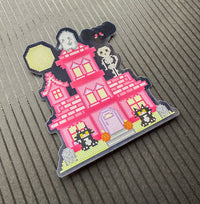 Cozy Halloween Haunted House Sticker | Cute Spooky Vinyl Sticker