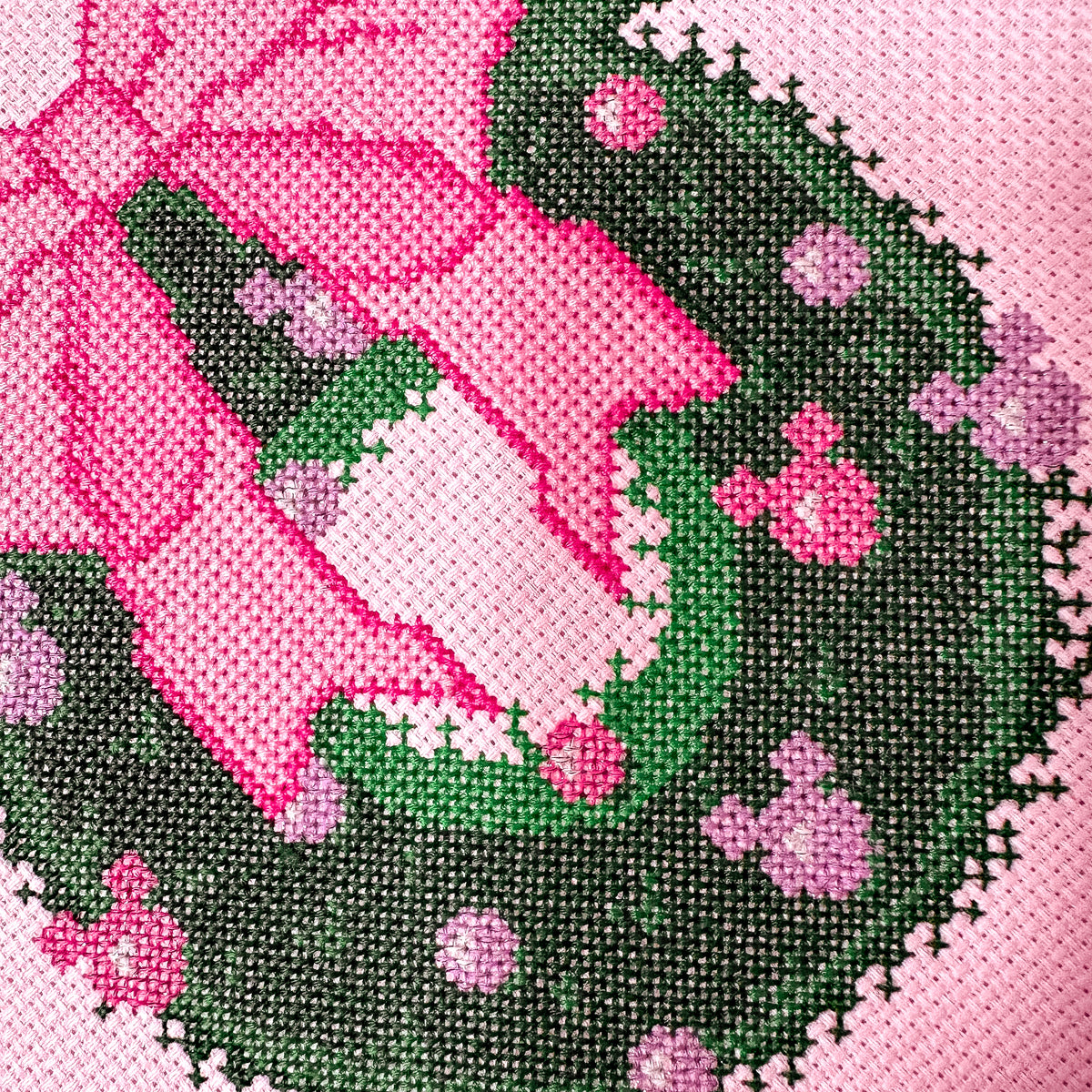 Mouse Christmas Wreath Cross-Stitch Pattern Bundle