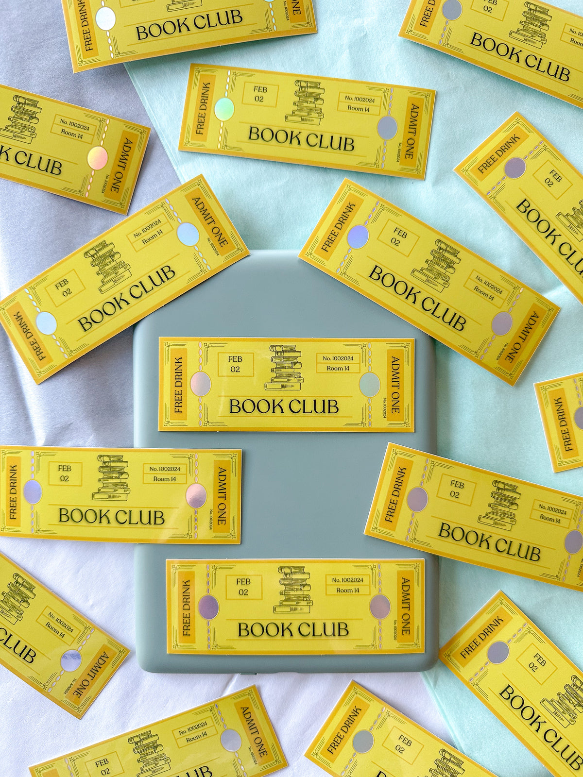 Book Club Admission Ticket Sticker